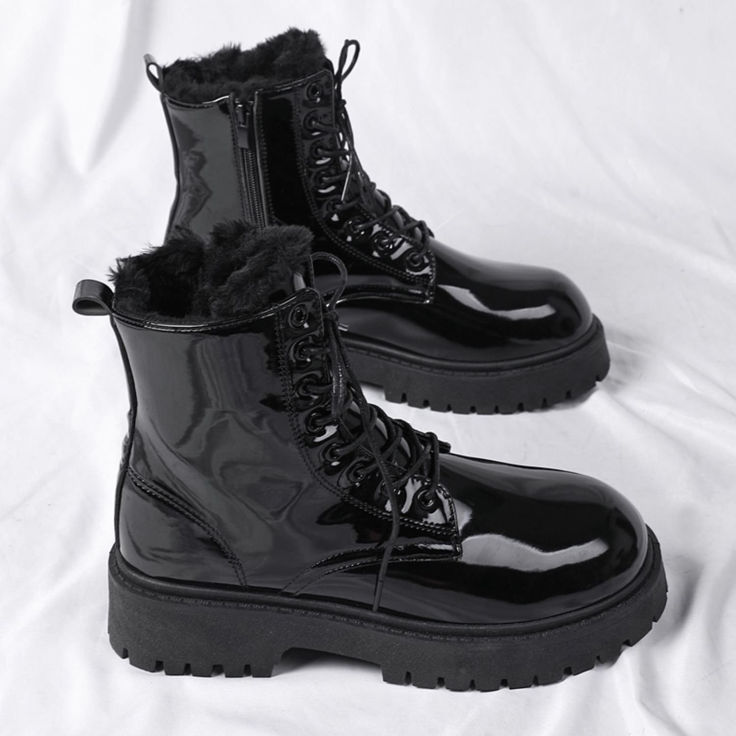 أحذية رجالية دافئة مبطنة بالفر - مراجعة Waterproof Winter Boot وسعره