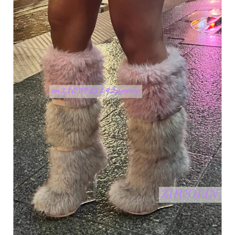الشتاء التدرج فروي شفافة إسفين - مراجعة Waterproof Winter Boot وسعره