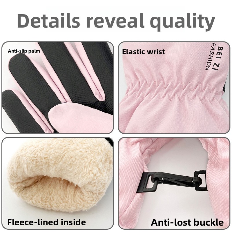 قفازات تزلج شتوية للنساء، مقاو - مراجعة Snow Glove Insulated وسعره
